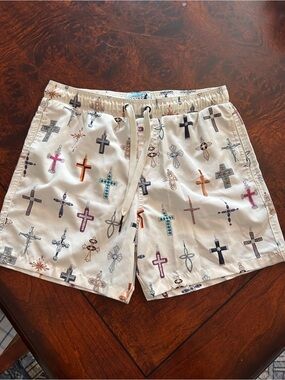 Fresh Prince Of Bel-air Drill Clothing Swim Trunks Medium Crosses Bravest